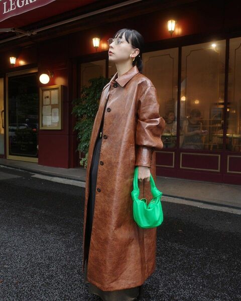 CRASH FAKE LEATHER COAT