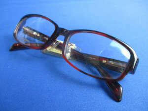 ◆エス・ティー・デュポン メガネ◆S.T.Dupon DP-5001 赤系 フロント約13.5㎝ サイド約14.5㎝ 55口17-150 眼鏡 ブランド ♪R-140802