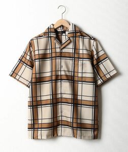 【ZIP FIVE】 ポリシャンブレーワイドオープンカラーシャツ / 半袖 開襟シャツ リラックス