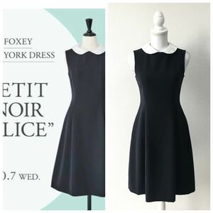 美品　FOXEY フォクシー 白襟　再販　アリス　ワンピース　送料無料　クリーニング済