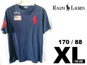 Ralph Lauren【ビッグポニーTシャツ】XL (実寸参照) 【管18-3】送料￥１８５