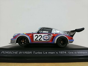 # EBBRO EBBRO 1/43 Porsche 911 RSR TURBO 22 Leman*S 1974 silver Porsche ru* man racing model minicar 