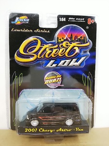 ■ Jada Toys ジャダトイズ LOWRIDER SERIES STREET LOW 1/64 2001 CHEVY Astro Van ブラック シェビーアストロ バンミニカー