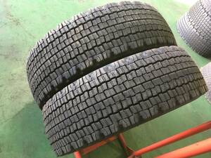 x592-3-7 ☆265/60R22.5 BS Ｗ970 中古2本♪ ブリヂストン スタッドレス　2021年製 溝15～14mm k120