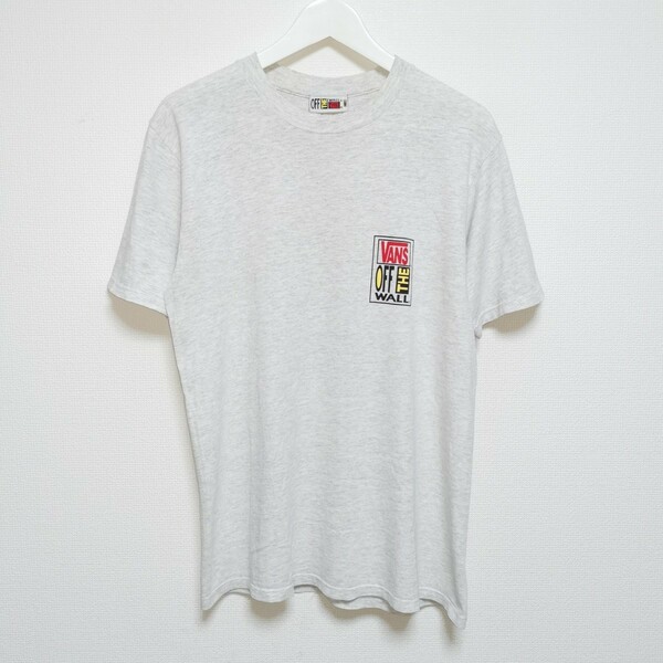 即決 M 90s バンズ VANS Tシャツ VINTAGE オールド 霜降り グレー USA製