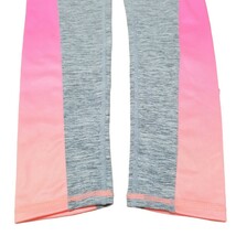 Y610【美品】H&M エイチアンドエム スポーツ タイツ スパッツ ストレッチ レディース S グレー ピンク ブルー グラデーション トレーニング_画像3