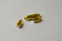 マグネットクラスプ 留め金 チューブ 金 19mm 5個 ネックレス ブレスレット パーツ ハンドメイド ビーズクラブ_画像3