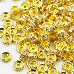  beads Club long Dell meta ruby z spacer gold flat type 45 piece 5mmmeta ruby z bracele metal fittings metal beads parts 