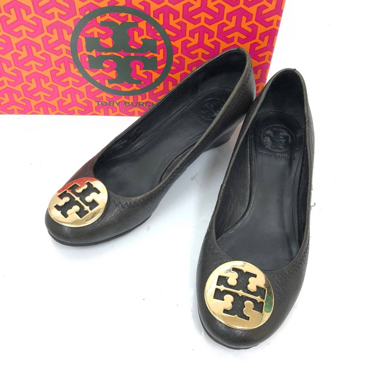 TORY BURCH トリーバーチ パンプス サイズ5.5 黒 aq8473-