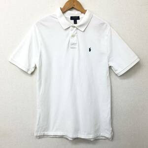 □POLO RALPH LAUREN 半袖ポロシャツ XL(18-20) 170 白 ポロラルフローレン ジュニア メンズ 綿100％ 複数落札同梱OK B230830-304