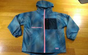 UNDER ARMOUR アンダーアーマー ウインドブレーカー ジャケット UA MESH PRINTED FULL ZIP HOODIE SIZE:MD LOOSE 送料510円～