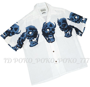 即決 希少 直営店限定 WACKOMARIA ワコマリア × 56 TATOO HAWAIIAN SHIRT アロハシャツ アロハ シャツ クリーニング済 送料無料 (ク引白)