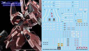 HG 1/144 水星の魔女 ガンダムルブリスソーン用水転写式デカール　他社製　ガンダム　ガンプラ　プラモデル