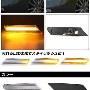 LED流れるサイドマーカー ポルシェ ボクスター 987 2004年12月～2012年01月 クリアレンズ 入数：1セット(左右) AP-LL544-CLの画像2