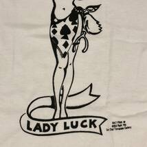 Lサイズ Lady Luck 送料込み　レディーラック ホワイト 白 Tシャツ ムーンアイズ mooneyes Rat Fink ラットフィンク 好きの方に_画像5