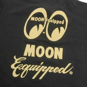 MOON Equipped ポロシャツ Lサイズ mooneyes ムーンアイズ black ブラック 黒 送料込み ムーン イクイップド アイボリー 文字 筆記体の画像2