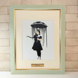 ■ Banksy 額装済み！ 希少です！ バンクシー ディズマランド banksy ステンシル　Dismaland