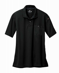 バートル 667 半袖ポロシャツ ブラック 4Lサイズ 消臭 吸汗速乾 作業服 作業着