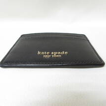 T8455☆【SALE】ケイトスペード Kate spade NEW YORK カードケース / IC定期入れ ブラック 中古品 送料無料_画像5