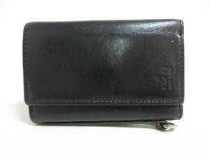 11685◆【SALE】GUCCI グッチ 6連キーケース 黒レザー【131928・0416】MADE IN ITALY 中古 USED