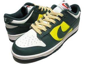 タイムセール 新品 メンズサイズ 限定カラー 27.0センチ W NIKE DUNK LOW SE ナイキ ダンク ロー レトロ 白 緑 黄色 FD0350-133 スニーカー