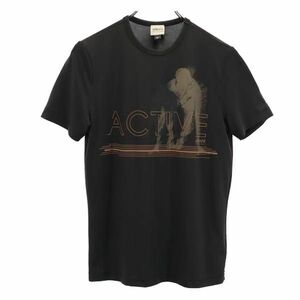 アルマーニコレッツォーニ プリント 半袖 Tシャツ M ブラック系 ARMANI COLLEZIONI ロゴ レディース 230803