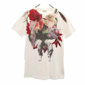 ディーゼル プリント 半袖 Tシャツ XS 白 DIESEL メンズ 230804