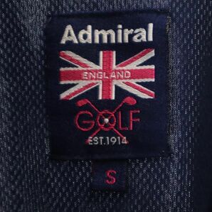 アドミラル ゴルフ 半袖ポロシャツ ゴルフウェア S ネイビー Admiral GOLF ロゴ刺繍 レディース 230805の画像9