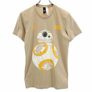 未使用 アディダス スターウォーズ BB-8 プリント 半袖 Tシャツ XS ベージュ系 adidas STAR WARS メンズ 230808