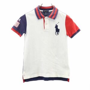 ポロラルフローレン ビッグポニー 半袖ポロシャツ 7/130/64 ネイビー系 POLO RALPH LAUREN キッズ 230821