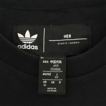 アディダス ロゴ刺繍 半袖 Tシャツ OT ブラック adidas ワッペン レディース 230825_画像7