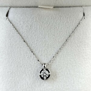 田崎真珠 TASAKI ダイヤモンド ネックレス K18WG 0.18ct 1.9g