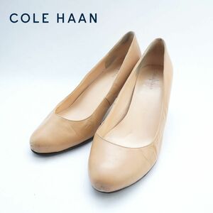 COLE HAAN コール ハーン 8B 25.0 パンプス ヒール ラウンドトゥ レザー ベージュ/GC42