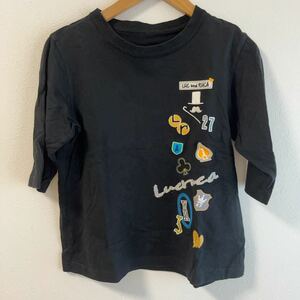 sensounico センソユニコ Lucruca ルクルカ Tシャツ 黒 ブラック 刺繍 半袖 ５部丈