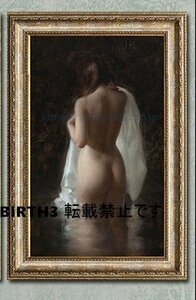 新入荷★装飾画 絵画 人物画 寝姿のセクシー美人1 背景画 人体 裸婦像 玄関画 40x60cm