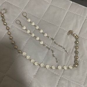 リリーブラウン ネックレス ピアス 貝