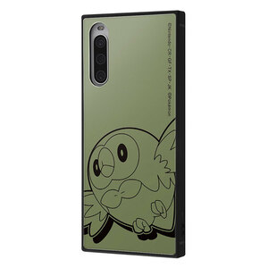 Xperia 10 IV ケース ポケモン モクロー カーキ おしゃれ シンプル クッション ストラップホール 衝撃吸収 キャラクター グッズ