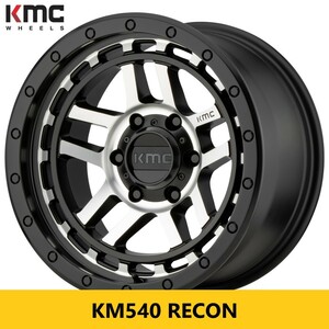 オフ系 チューナーサイズ サテンブラックマシーン KMC KM540 RECON 8.5J×18in IS18 127 新品4本 JEEP ラングラー グラディエーター