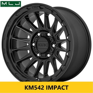 人気 USオフ系 サテンブラック KMC KM542 IMPACT 8.0J×17in IS35 114.3 デリカＤ5 アウトランダー RAV4 に