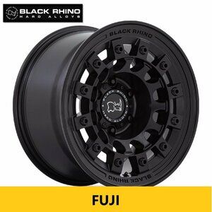 人気 USオフ系 マットブラック 新品4本 BLACK RHINO FUJI BR004 8.0J×17in IS38 127 JEEP ラングラー グラディエーター に