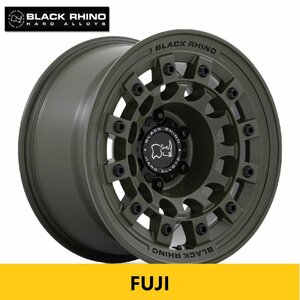 人気 USオフ系 オリーブドライブグリーン 新品4本 BLACK RHINO FUJI BR004 8.0J×17in IS30 114.3 デリカ D5 RAV4 に