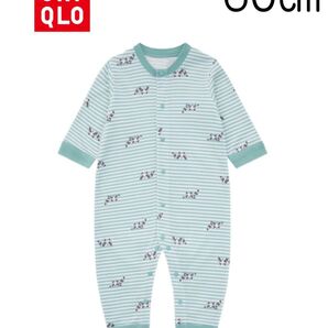 【新品未使用】ユニクロ ベビー フライスカバーオール(長袖) 60