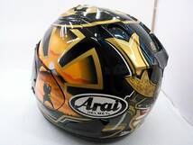 【送料無料】良品 2021年製 Arai アライ RX-7X PEDROSA ペドロサ 侍 サムライ SPIRIT スピリット 金 XLサイズ スモークシールド付き_画像3