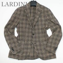 未使用 ラルディーニ LARDINI ツイードジャケット/チェック柄/リデア正規品 ネイビー×ベージュ 44（5039)bbiij_画像1