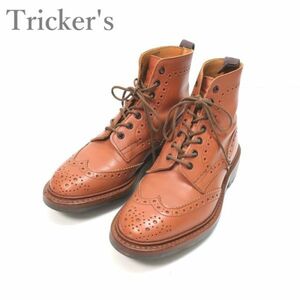 英国伝統☆トリッカーズ 美品 Tricker's カントリーブーツ/2508/ ブラウン 6　Fitting5（5054)aicfj