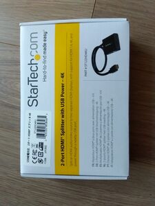 分配器スプリッター StarTech.com 2出力対応 4K HDMI USBバスパワー/ACアダプタ対応