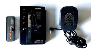 **AIWA Aiwa HS-PX10 REMOTE cassette player battery and adaptor attaching Junk **