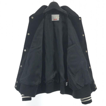 【中古】Supreme Suede Varisity jacket サイズM ブラック シュプリーム[240017575244]_画像3