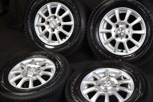 ★バリ山 145R12 6PR LT 国産GOODYEAR 2021年製 スタッドレス アルミ付 4本SET N-VANエブリィキャリーハイゼットバモススクラムミニキャブ