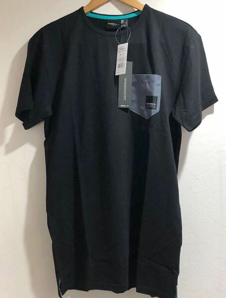 M【新品】O'NEILL メンズ 半袖Tシャツ サーフブランド ブラック オニール ポケットTシャツ 綿100% 春夏 丸首 BLACK